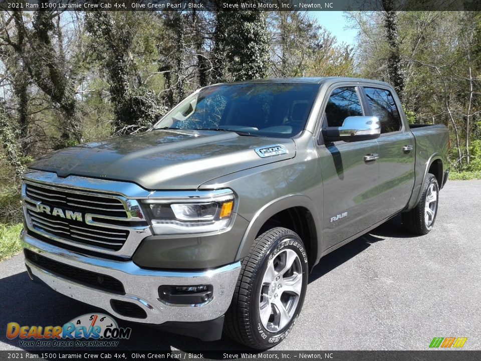 2021 Ram 1500 Laramie Crew Cab 4x4 Olive Green Pearl / Black Photo #2