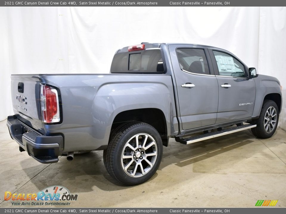 2021 GMC Canyon Denali Crew Cab 4WD Satin Steel Metallic / Cocoa/Dark Atmosphere Photo #2