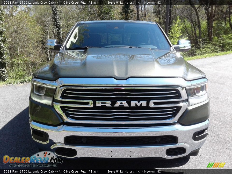 2021 Ram 1500 Laramie Crew Cab 4x4 Olive Green Pearl / Black Photo #3