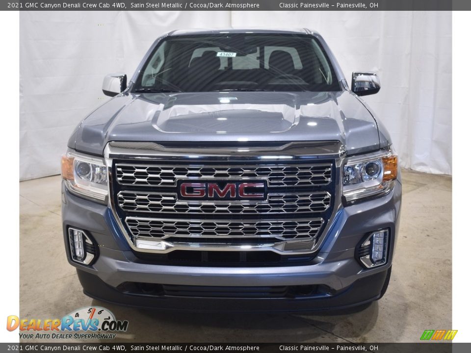 2021 GMC Canyon Denali Crew Cab 4WD Satin Steel Metallic / Cocoa/Dark Atmosphere Photo #4