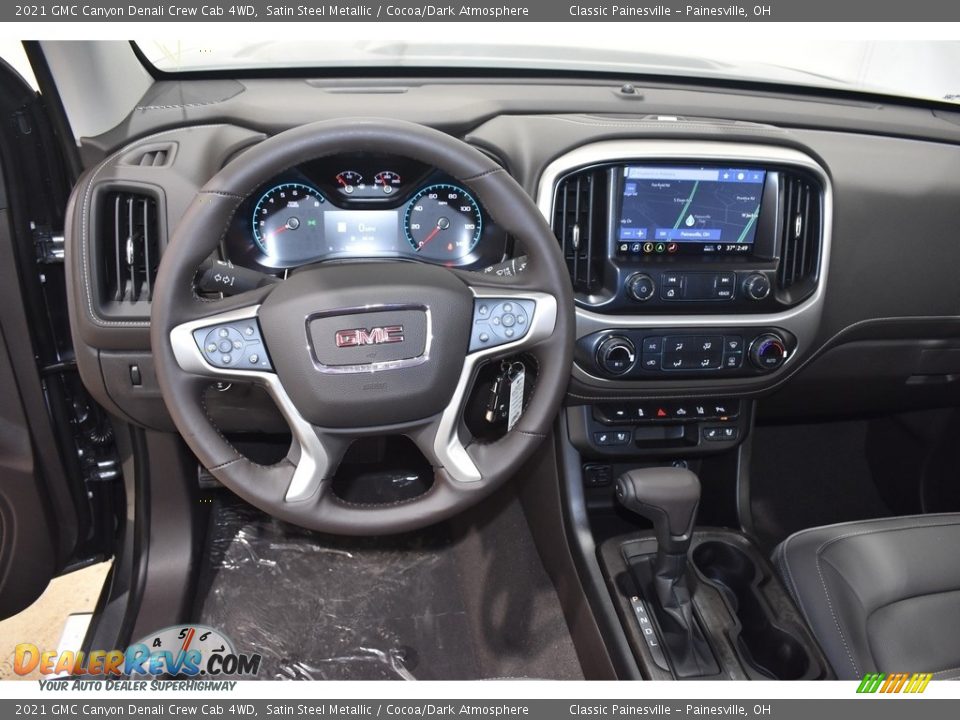 2021 GMC Canyon Denali Crew Cab 4WD Satin Steel Metallic / Cocoa/Dark Atmosphere Photo #10