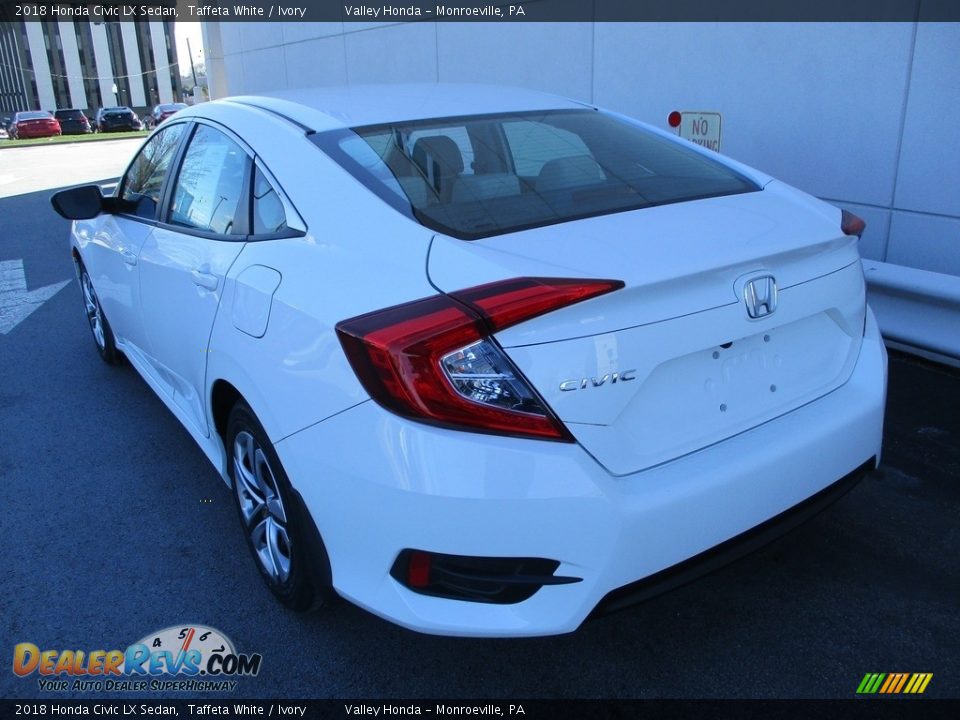 2018 Honda Civic LX Sedan Taffeta White / Ivory Photo #3