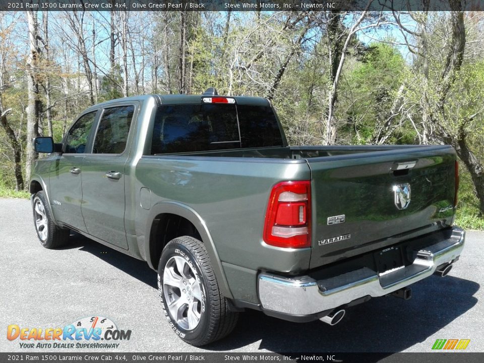 2021 Ram 1500 Laramie Crew Cab 4x4 Olive Green Pearl / Black Photo #9