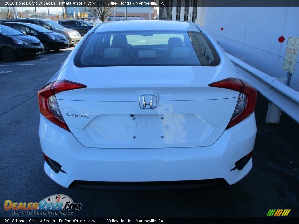 2018 Honda Civic LX Sedan Taffeta White / Ivory Photo #4