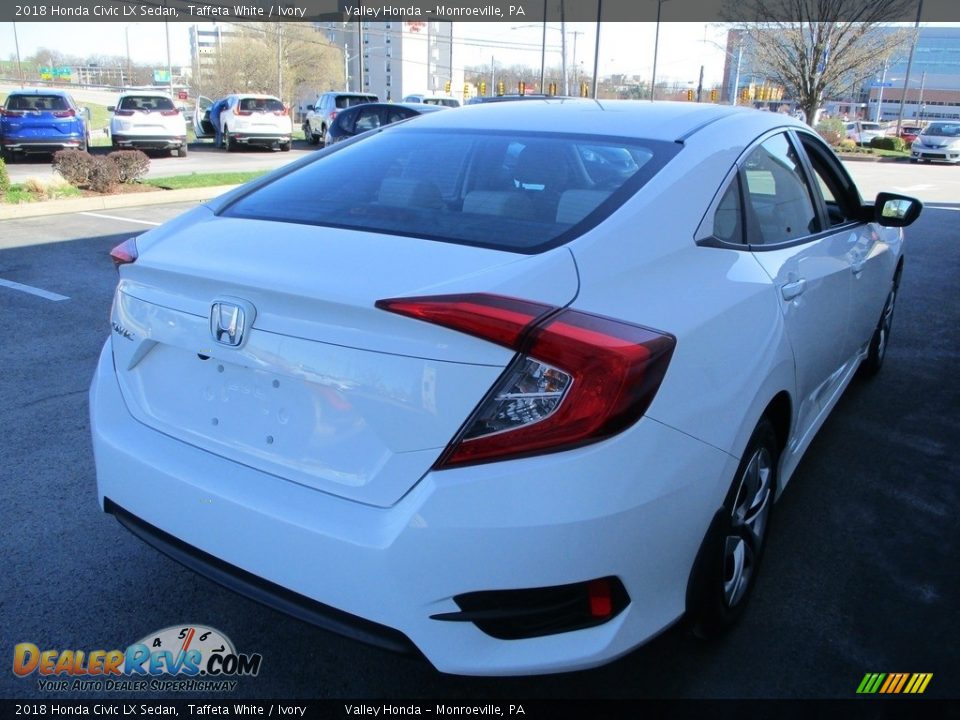 2018 Honda Civic LX Sedan Taffeta White / Ivory Photo #5