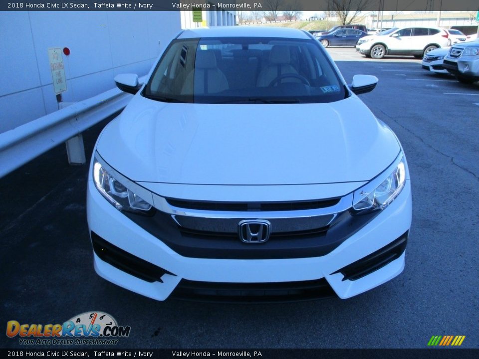 2018 Honda Civic LX Sedan Taffeta White / Ivory Photo #8