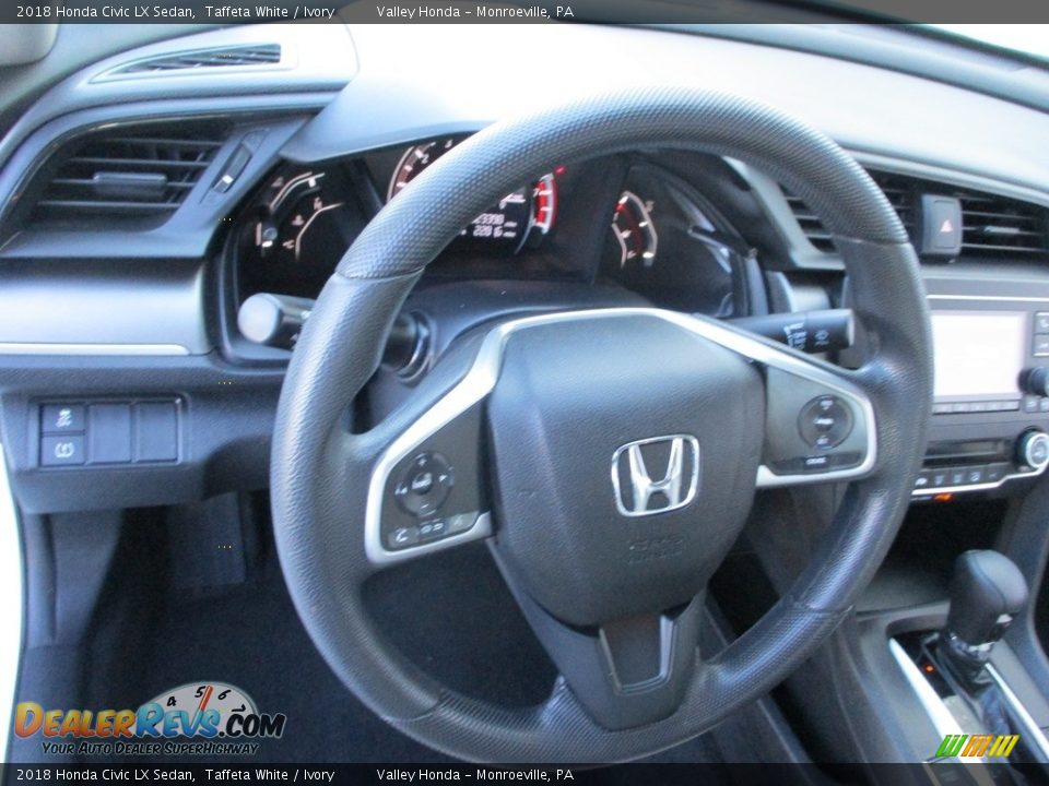 2018 Honda Civic LX Sedan Taffeta White / Ivory Photo #13