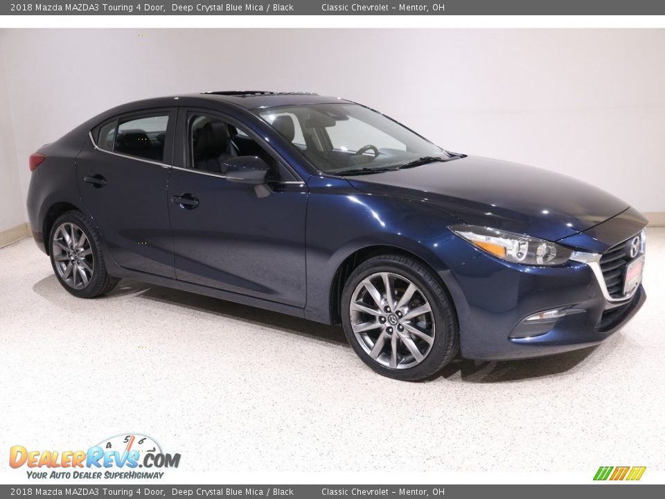 2018 Mazda MAZDA3 Touring 4 Door Deep Crystal Blue Mica / Black Photo #1