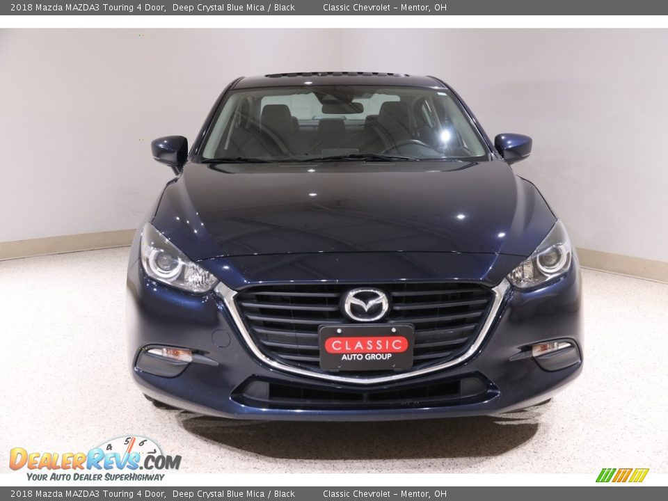 2018 Mazda MAZDA3 Touring 4 Door Deep Crystal Blue Mica / Black Photo #2