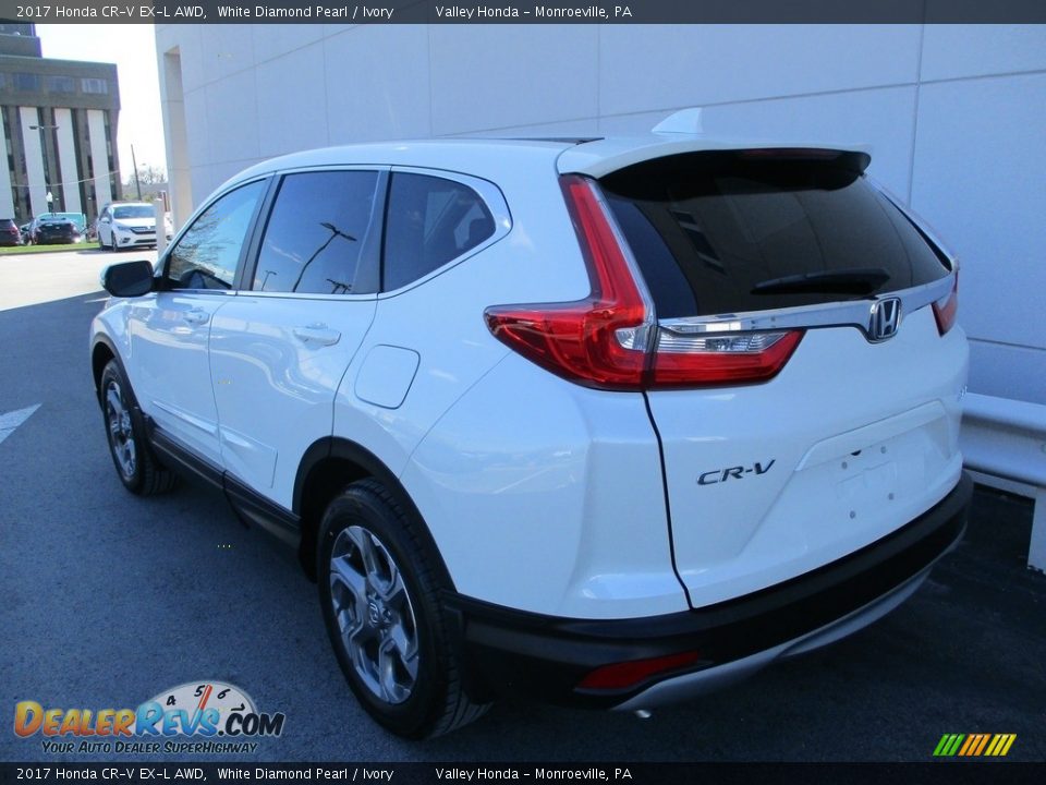 2017 Honda CR-V EX-L AWD White Diamond Pearl / Ivory Photo #3