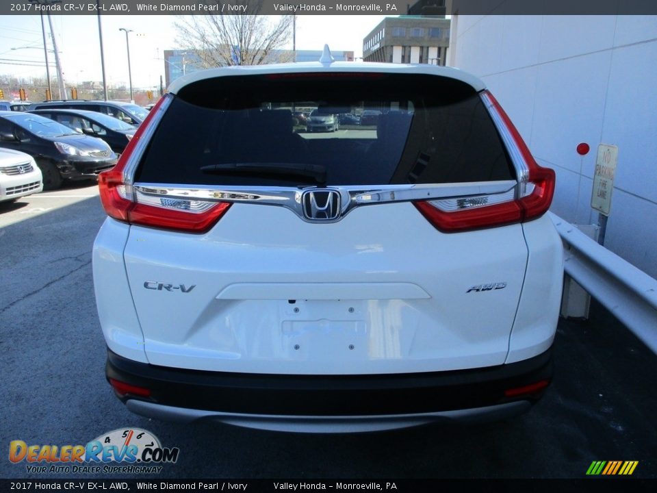 2017 Honda CR-V EX-L AWD White Diamond Pearl / Ivory Photo #4