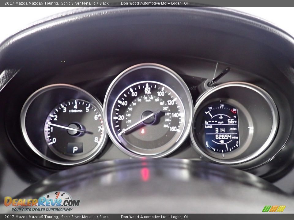 2017 Mazda Mazda6 Touring Sonic Silver Metallic / Black Photo #31