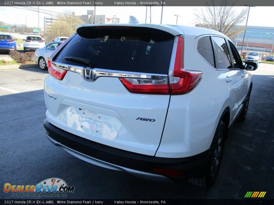 2017 Honda CR-V EX-L AWD White Diamond Pearl / Ivory Photo #5