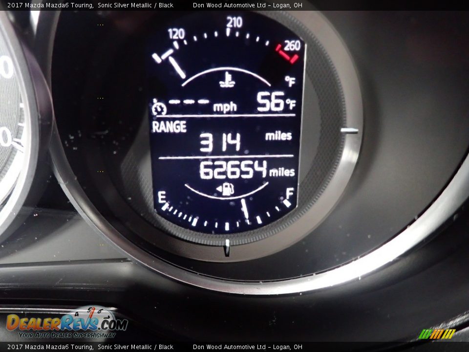2017 Mazda Mazda6 Touring Sonic Silver Metallic / Black Photo #32