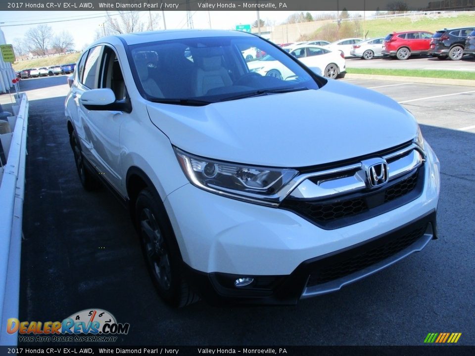 2017 Honda CR-V EX-L AWD White Diamond Pearl / Ivory Photo #7