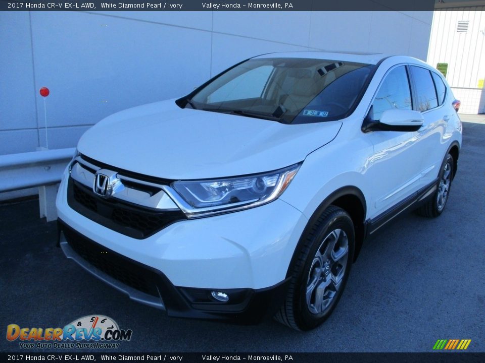 2017 Honda CR-V EX-L AWD White Diamond Pearl / Ivory Photo #9