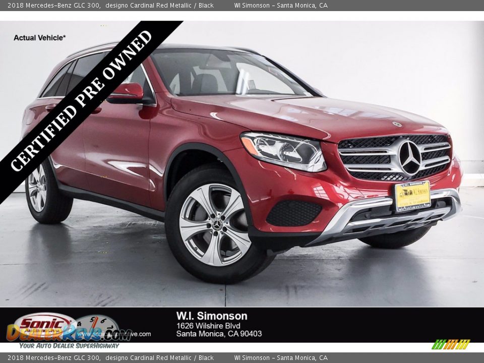 2018 Mercedes-Benz GLC 300 designo Cardinal Red Metallic / Black Photo #1