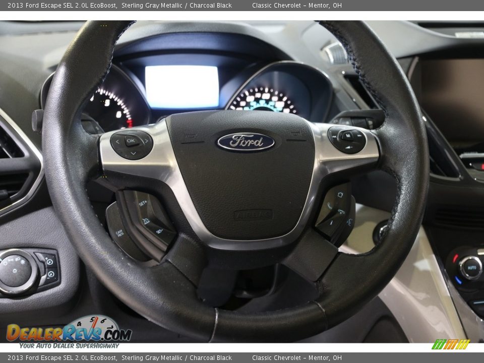 2013 Ford Escape SEL 2.0L EcoBoost Sterling Gray Metallic / Charcoal Black Photo #7