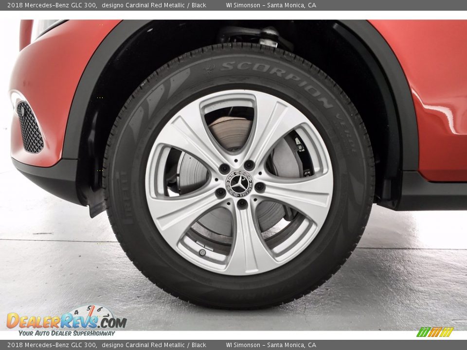 2018 Mercedes-Benz GLC 300 designo Cardinal Red Metallic / Black Photo #9