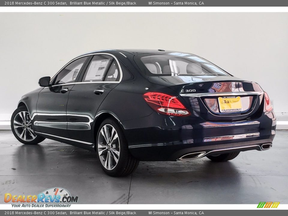 2018 Mercedes-Benz C 300 Sedan Brilliant Blue Metallic / Silk Beige/Black Photo #3