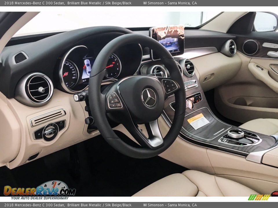 2018 Mercedes-Benz C 300 Sedan Brilliant Blue Metallic / Silk Beige/Black Photo #5