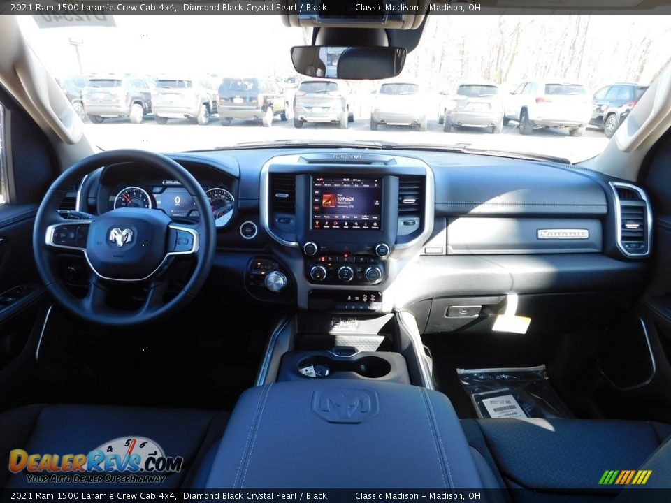 2021 Ram 1500 Laramie Crew Cab 4x4 Diamond Black Crystal Pearl / Black Photo #9