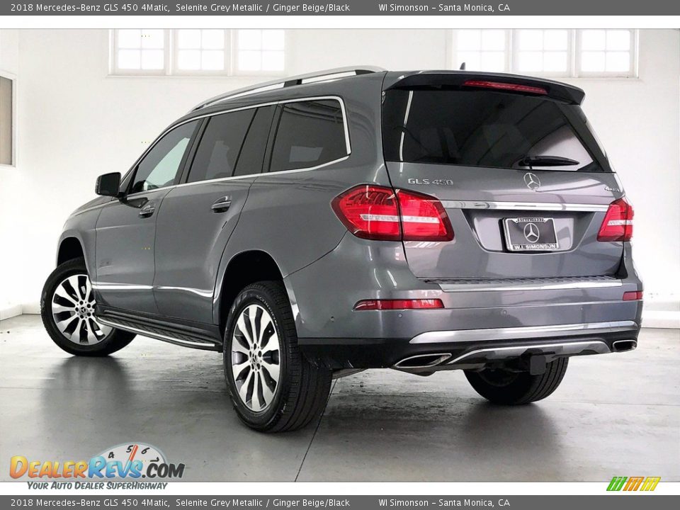 2018 Mercedes-Benz GLS 450 4Matic Selenite Grey Metallic / Ginger Beige/Black Photo #10