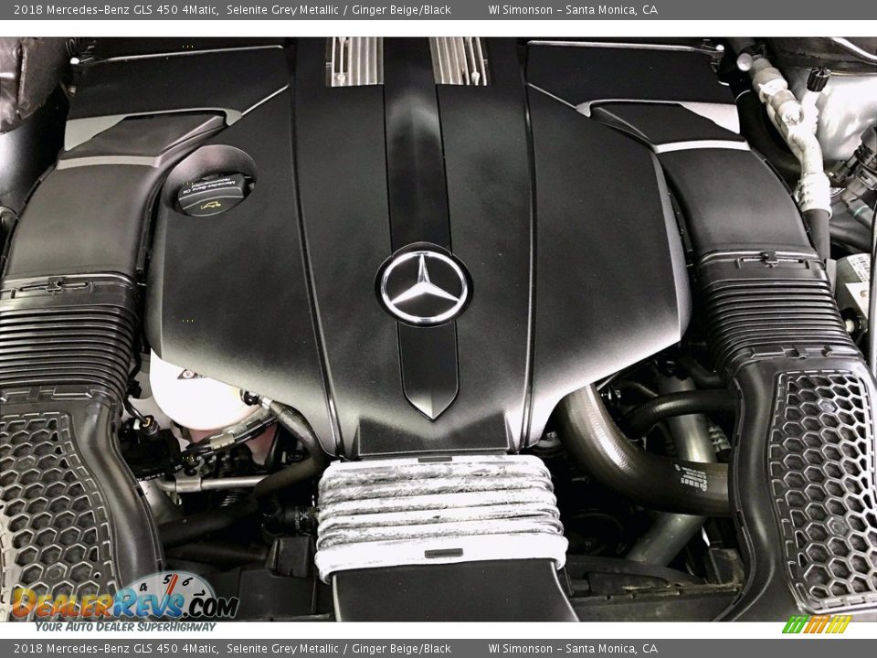 2018 Mercedes-Benz GLS 450 4Matic Selenite Grey Metallic / Ginger Beige/Black Photo #32