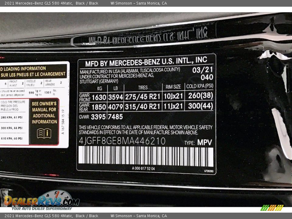2021 Mercedes-Benz GLS 580 4Matic Black / Black Photo #11