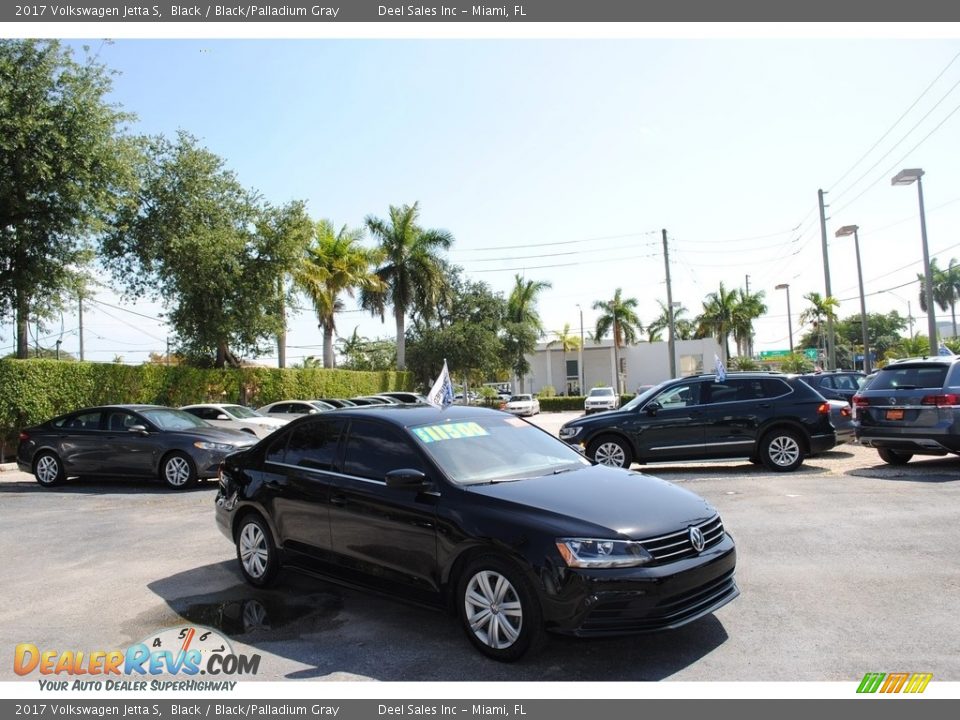 2017 Volkswagen Jetta S Black / Black/Palladium Gray Photo #1