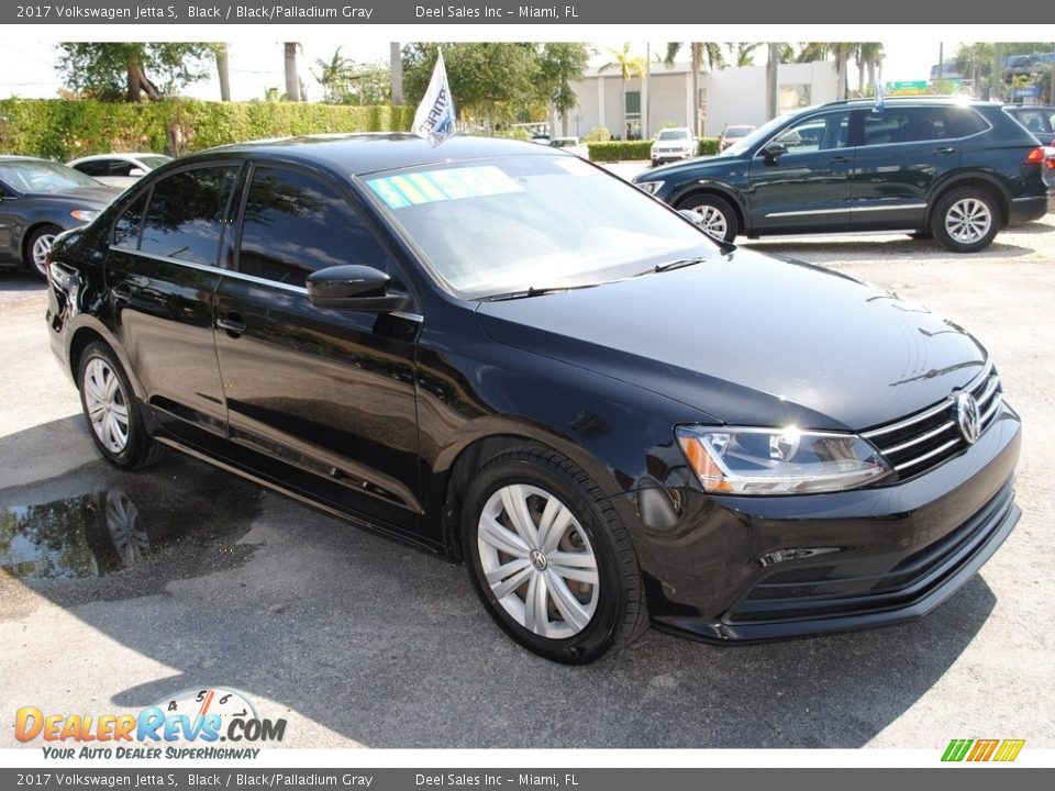 2017 Volkswagen Jetta S Black / Black/Palladium Gray Photo #2