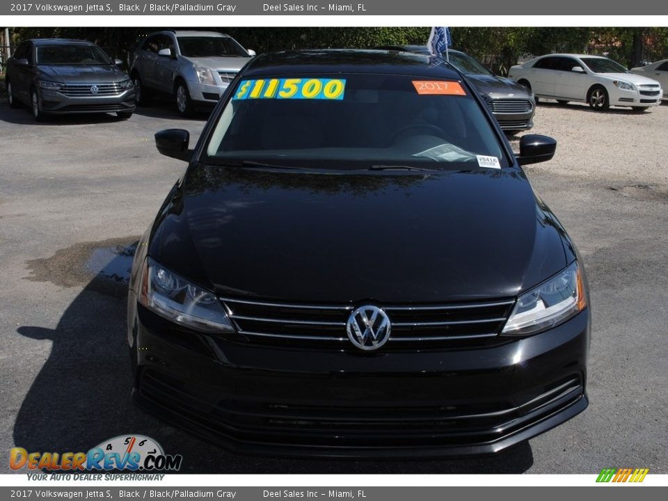 2017 Volkswagen Jetta S Black / Black/Palladium Gray Photo #3