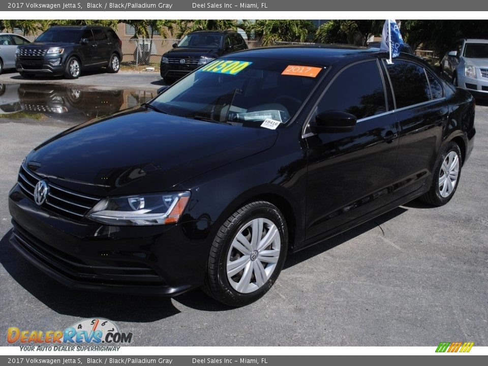 2017 Volkswagen Jetta S Black / Black/Palladium Gray Photo #4