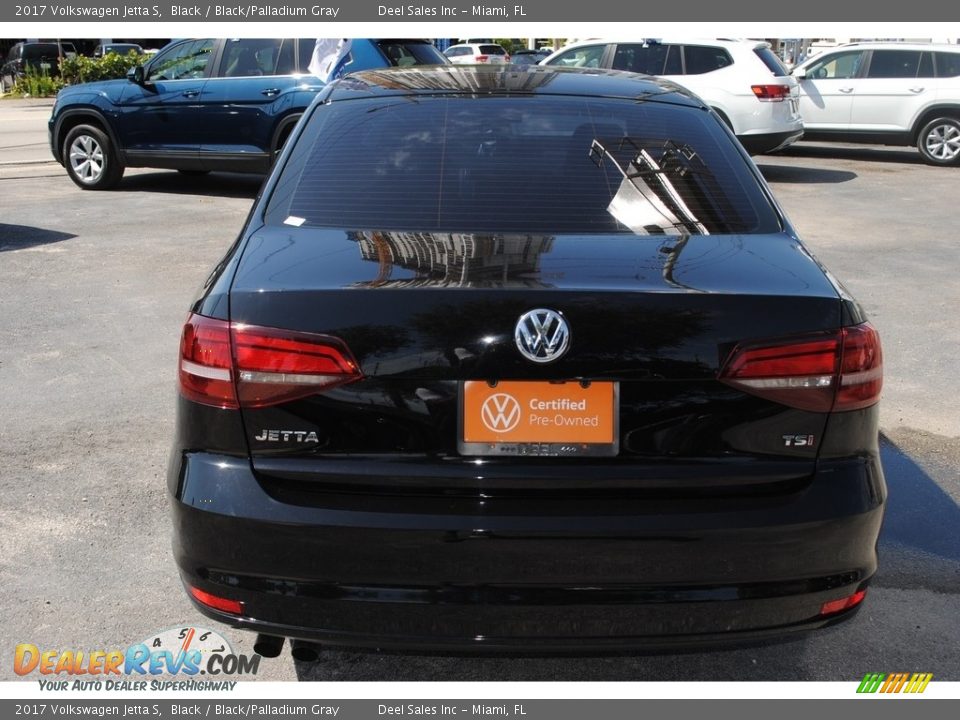 2017 Volkswagen Jetta S Black / Black/Palladium Gray Photo #8