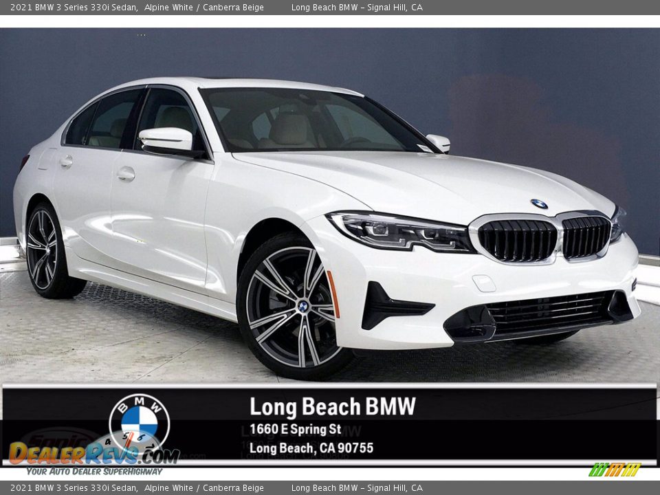 2021 BMW 3 Series 330i Sedan Alpine White / Canberra Beige Photo #1