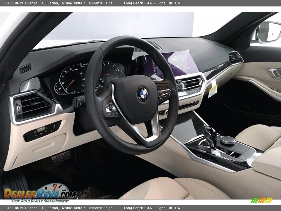 2021 BMW 3 Series 330i Sedan Alpine White / Canberra Beige Photo #7