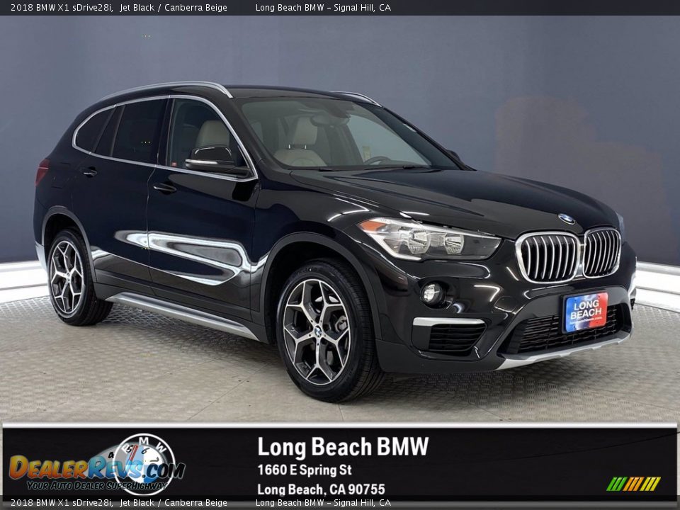 2018 BMW X1 sDrive28i Jet Black / Canberra Beige Photo #1