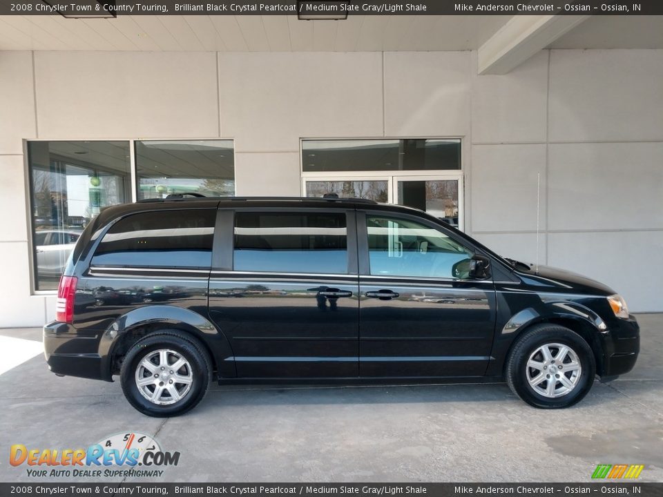 2008 Chrysler Town & Country Touring Brilliant Black Crystal Pearlcoat / Medium Slate Gray/Light Shale Photo #3