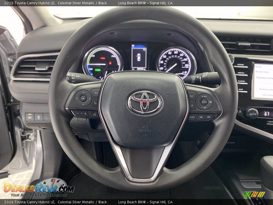 2019 Toyota Camry Hybrid LE Celestial Silver Metallic / Black Photo #18