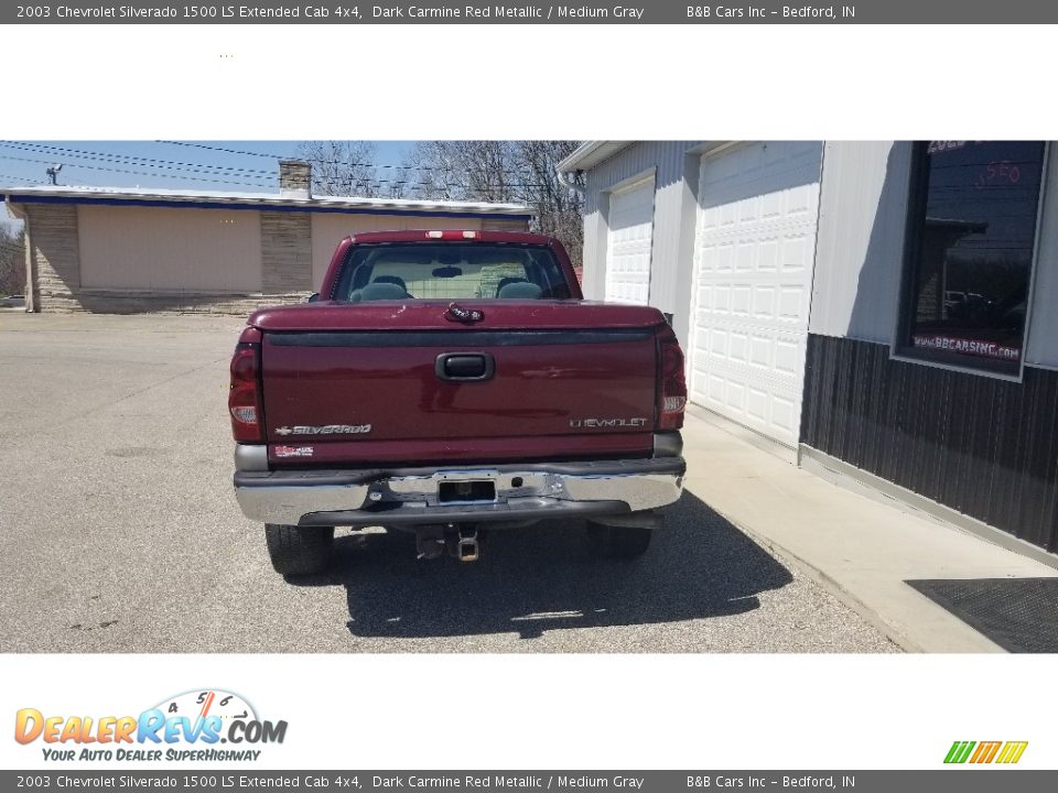 2003 Chevrolet Silverado 1500 LS Extended Cab 4x4 Dark Carmine Red Metallic / Medium Gray Photo #5