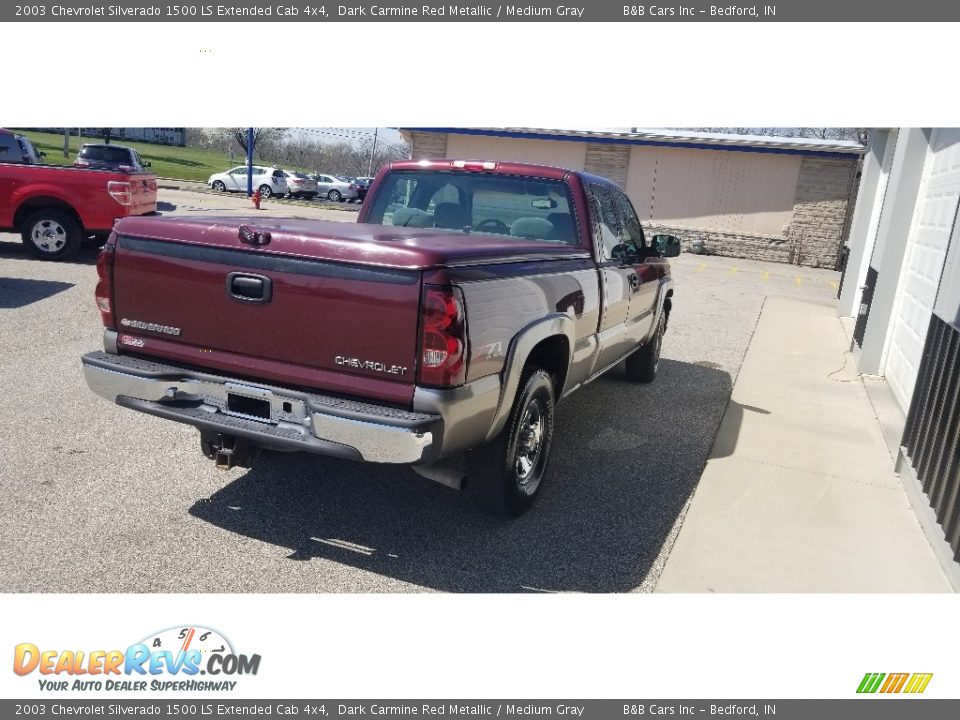 2003 Chevrolet Silverado 1500 LS Extended Cab 4x4 Dark Carmine Red Metallic / Medium Gray Photo #6