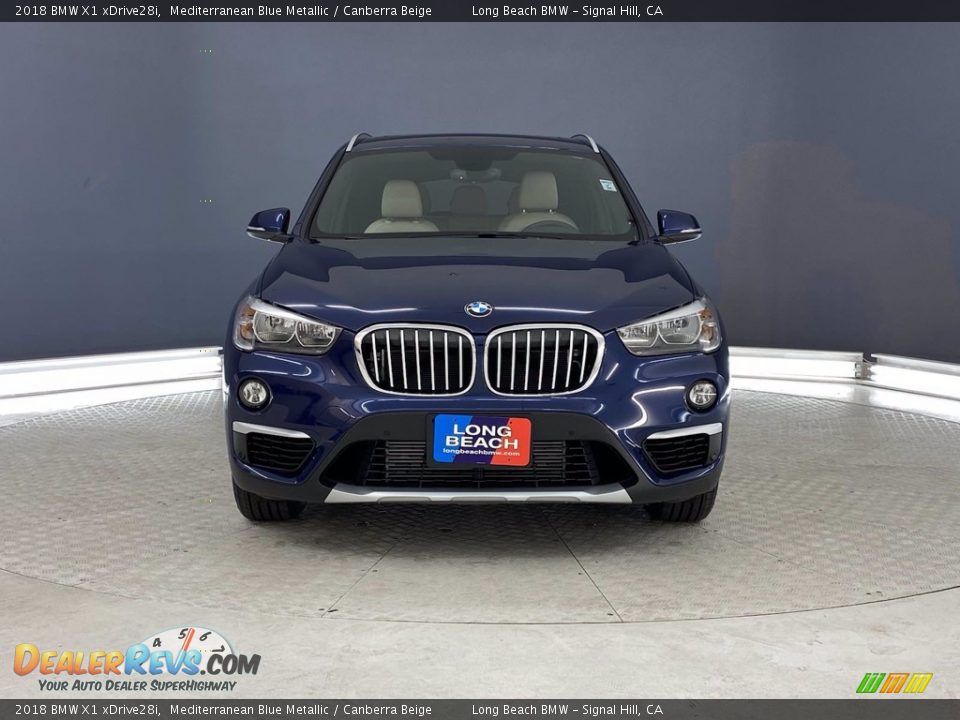 2018 BMW X1 xDrive28i Mediterranean Blue Metallic / Canberra Beige Photo #2