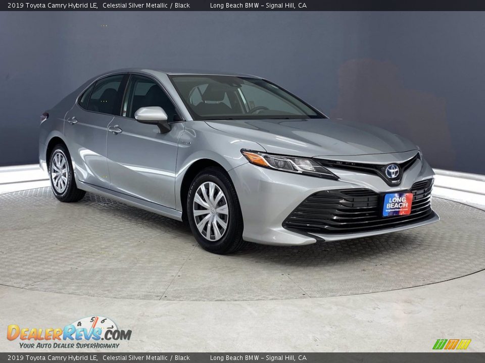 2019 Toyota Camry Hybrid LE Celestial Silver Metallic / Black Photo #36