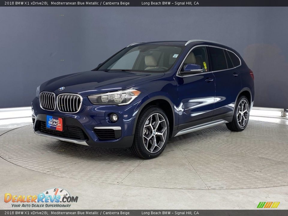 2018 BMW X1 xDrive28i Mediterranean Blue Metallic / Canberra Beige Photo #3