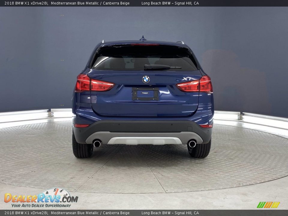 2018 BMW X1 xDrive28i Mediterranean Blue Metallic / Canberra Beige Photo #4