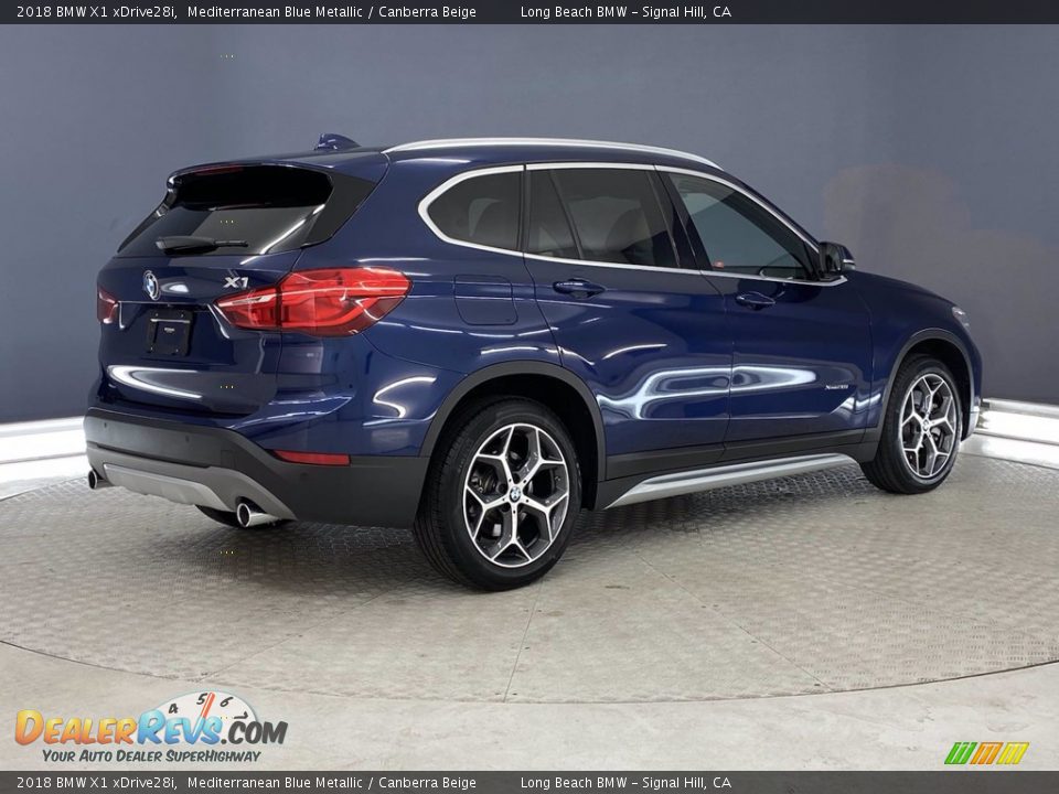 2018 BMW X1 xDrive28i Mediterranean Blue Metallic / Canberra Beige Photo #5