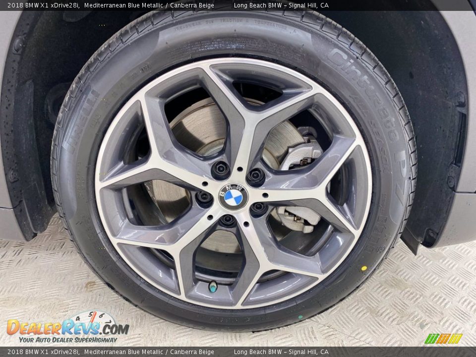 2018 BMW X1 xDrive28i Mediterranean Blue Metallic / Canberra Beige Photo #6