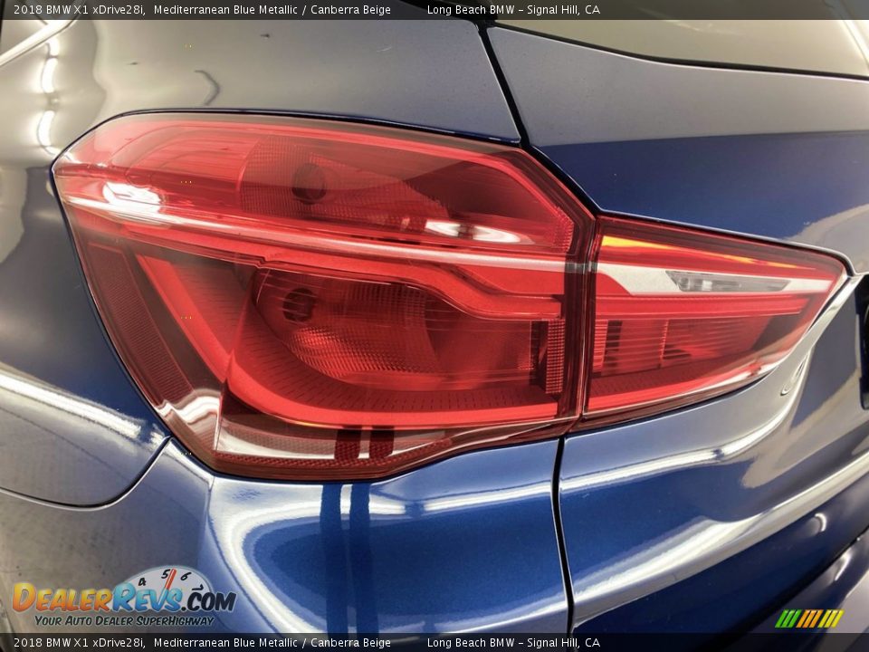2018 BMW X1 xDrive28i Mediterranean Blue Metallic / Canberra Beige Photo #9