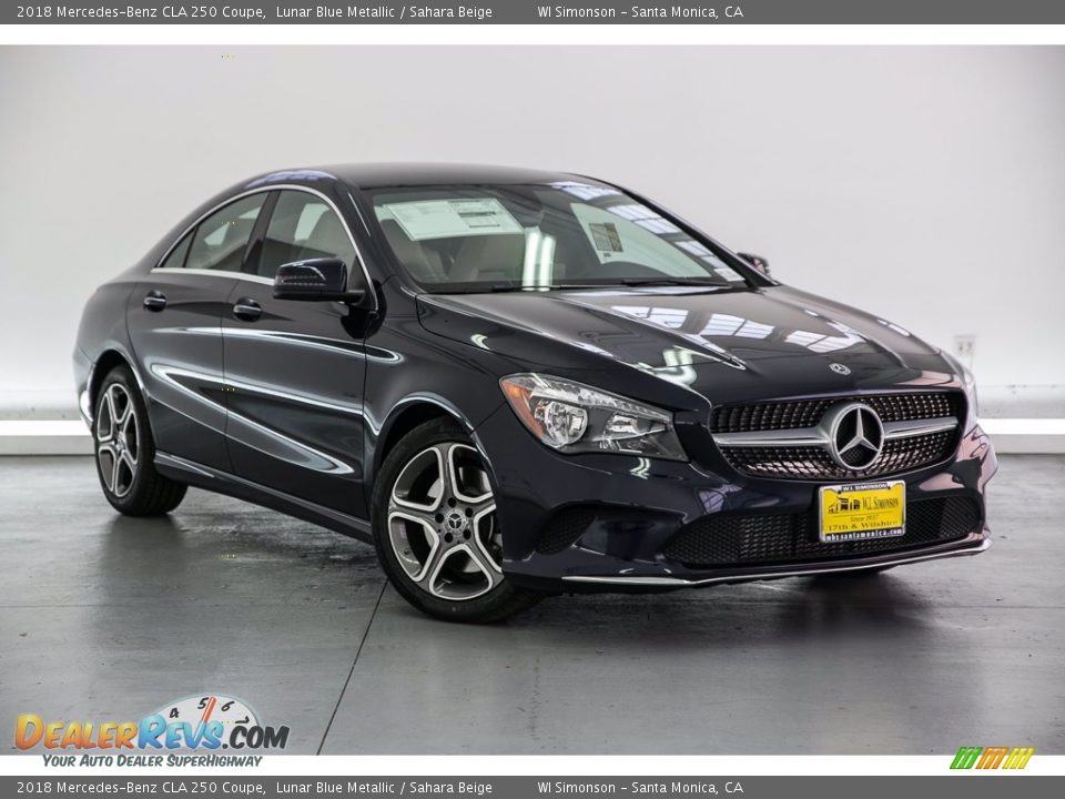 2018 Mercedes-Benz CLA 250 Coupe Lunar Blue Metallic / Sahara Beige Photo #12