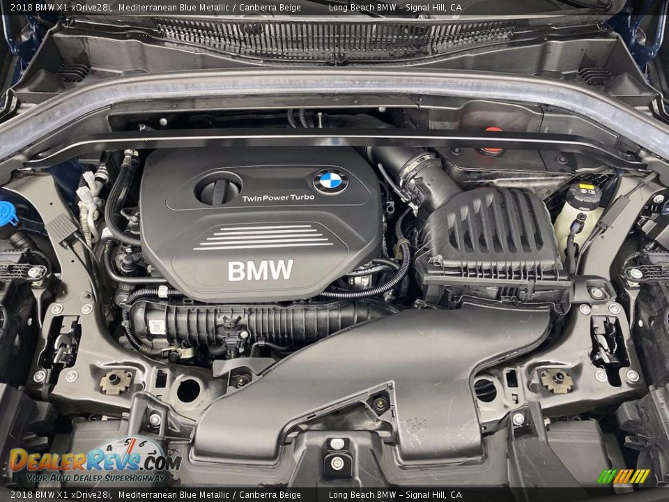 2018 BMW X1 xDrive28i Mediterranean Blue Metallic / Canberra Beige Photo #12